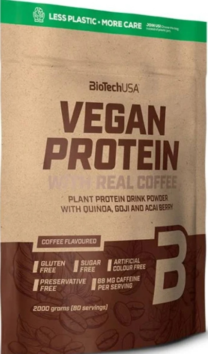 Рослинний протеїн BioTech Vegan Protein 2 kg кава