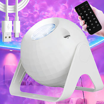 Лазерний проектор Зоряного неба 68 ефектів + пульт, з USB, XKL-Q8 / Нічник-проектор / Новорічний проектор