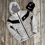 Зимовий спортивний костюм чоловічий Nike Tech Fleece теплий на флісі. Комплект одягу зима 3в1 (костюм+куртка+шапка), фото 7