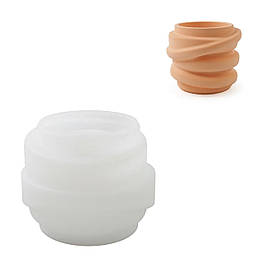 Силіконова форма для свічника зі смоли,глини,воску 78 х 64 мм «silicone mold-1» 2276 Люкс качество!+