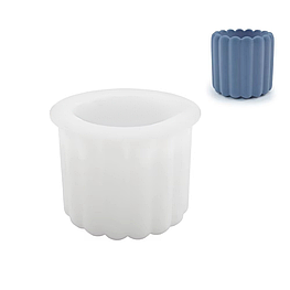 Силіконова форма для свічника зі смоли, глини, воску 72 х 70 мм «silicone mold-3» 2278 Люкс качество!+