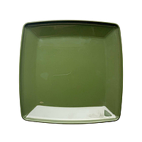 Тарілка пластикова квадратна Тірапласт 180мм х 180мм , хакі
