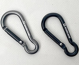 Набір алюмінієвих карабінів Base Camp Omega 6 Straight Set Black/Grey