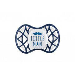 Пустушка Nuvita Air55 Cool 6 міс+, ортодонтична, з ковпачком, LITTLE MAN темно-синій