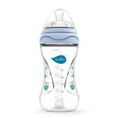 Пляшка для годування Nuvita Mimic 250 мл, 3 міс+, антиколькова, блакитний