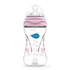 Пляшка для годування Nuvita Mimic 250 мл, 3 міс+, антиколькова, рожева
