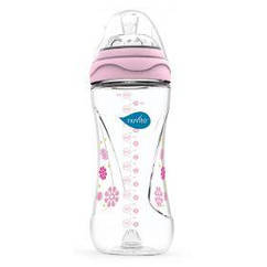 Пляшка для годування Nuvita Mimic 330 мл, 4 міс +, антиколькова, рожева