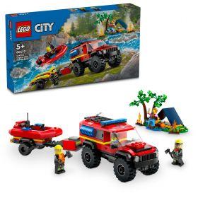 Конструктор LEGO City Пожежний позашляховик зі рятувальним човником, фото 1