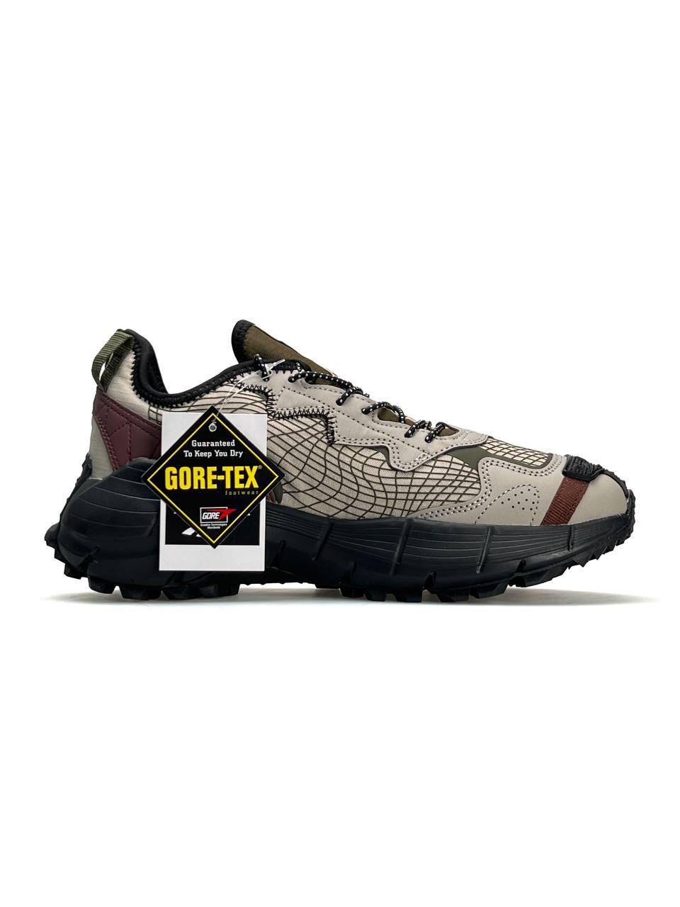 Чоловічі кросівки шкіра текстиль Reebok Zig Kinetica 2.5 Edge Beige Brown, кеди термо бежеві 41
