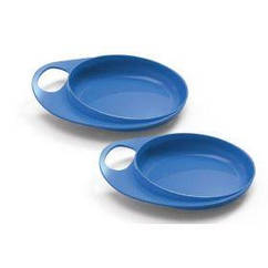 Дитяча тарілка Nuvita дрібна, 6 міс +, 2 шт., блакитний