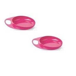 Дитяча тарілка Nuvita дрібна, 6 міс +, 2 шт., рожевий