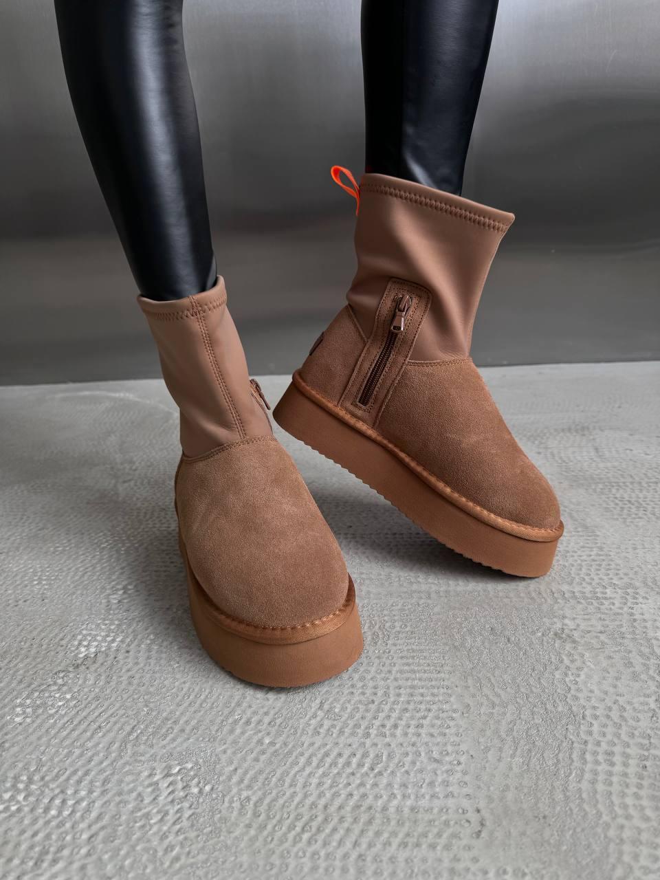 Жіночі уги UGG Classic Dipper Boot Brown ALL18361, фото 1