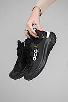Зимові Чоловічі Кросівки Nike ACG Mountain Fly 2 GTX Low / Найк АСГ Маунтін Флай 2 ГТХ Низькі Чорні з Білим, фото 5