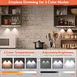 Підсвічування для кухонної шафи, 2 шт., 40 см, 3 режими, датчик руху, підсвічування для кухонної шафи, 2000 мАг, USB-C, фото 5