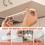 Підсвічування для кухонної шафи, 2 шт., 40 см, 3 режими, датчик руху, підсвічування для кухонної шафи, 2000 мАг, USB-C, фото 6