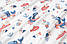 Відріз сатину "Кити з шарфом, черепахи та підводні човни", №5296с, розмір 80*160 см, фото 5