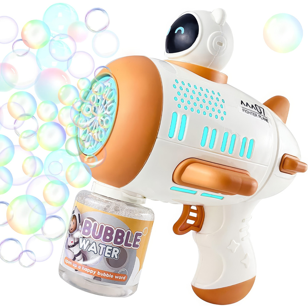 Дитячий пістолет іграшка для мильних бульбашок Toy bubble gun AND 388-10 Генератор мильних бульбашок з підсвічуванням