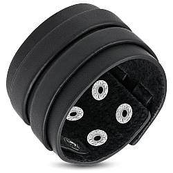 Браслет напульсник з гладкої шкіри