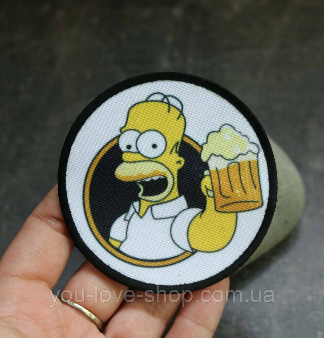 Нашивка на одяг Сімпсони "Гомер з пивом" / The Simpsons