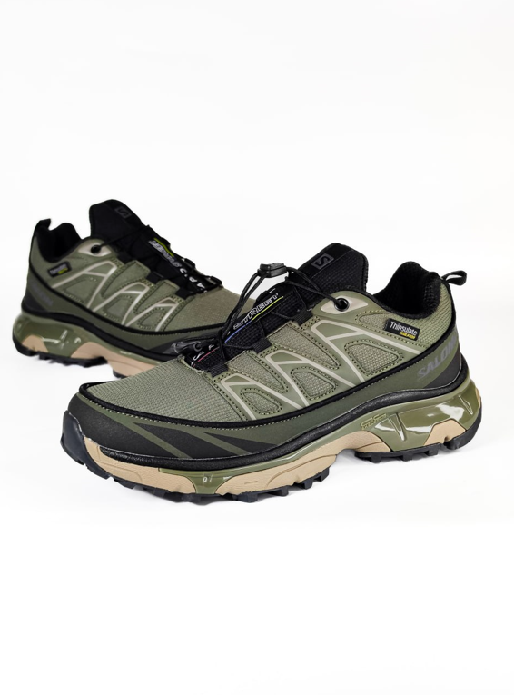 Чоловічі зимові ТЕРМО кросівки Salomon XT-6 gore-tex Khaki GTX Хакі Саломон Гортекс теплі водостійкі осінь єврозима