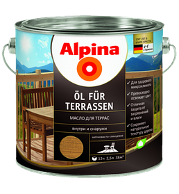 Олія універсальна акрилатна шовковісто-глянцева Alpina Oel Terrassen Прозора, 2,5 л.