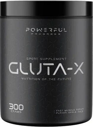 Глютамін Powerful Progress Gluta-X 300 г зелене яблуко, фото 1