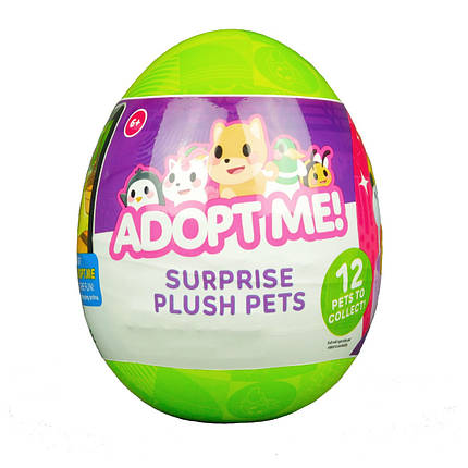 М’яка іграшка-сюрприз в яйці ADOPT ME! S2 - КУМЕДНІ ЗВІРЯТКА (12 видів, в асорт.), фото 1