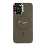 Чохол AG-Glass Chrome Camera with Magsafe для iPhone 12/12 Pro Колір Pink Sand, фото 6