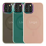 Чохол AG-Glass Chrome Camera with Magsafe для iPhone 12/12 Pro Колір Pink Sand, фото 3