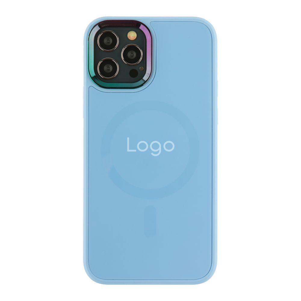 Чохол AG-Glass Chrome Camera with Magsafe для iPhone 12/12 Pro Колір Blue