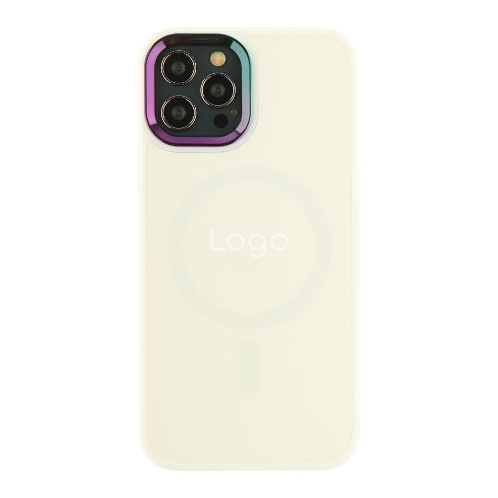 Чохол AG-Glass Chrome Camera with Magsafe для iPhone 12 Pro Max Колір White
