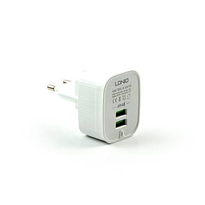 Зарядний пристрій LDNIO A201 12W 2.4A 2 Ports USB (адаптер + кабель USB-Type-C), фото 3