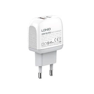 Зарядний пристрій LDNIO A2316C 20W PD 2 Ports USB+Type C (адаптер + кабель USB-Type C), фото 3