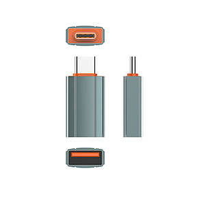 Адаптер USB(m) - Type-C(f) LDNIO LC140 сірий, фото 3