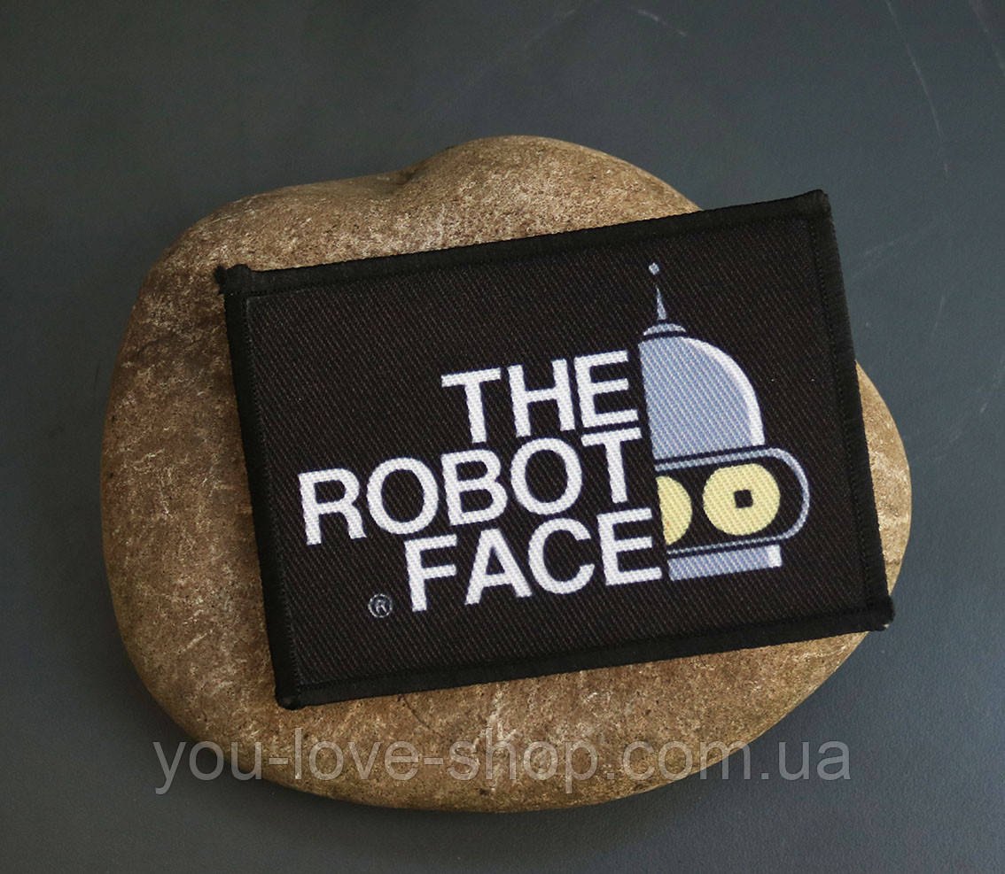 Нашивка на одяг Футурама The robot face без голки на клейовій основі
