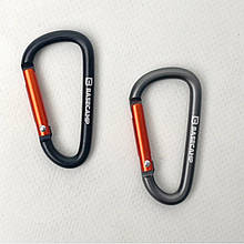 Набір алюмінієвих карабінів Base Camp Delta 6 Straight Set, 2 шт, Black/Grey