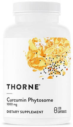 Куркума Thorne Curcumin Phytosome 1000 mg, 120 капсул, фото 1