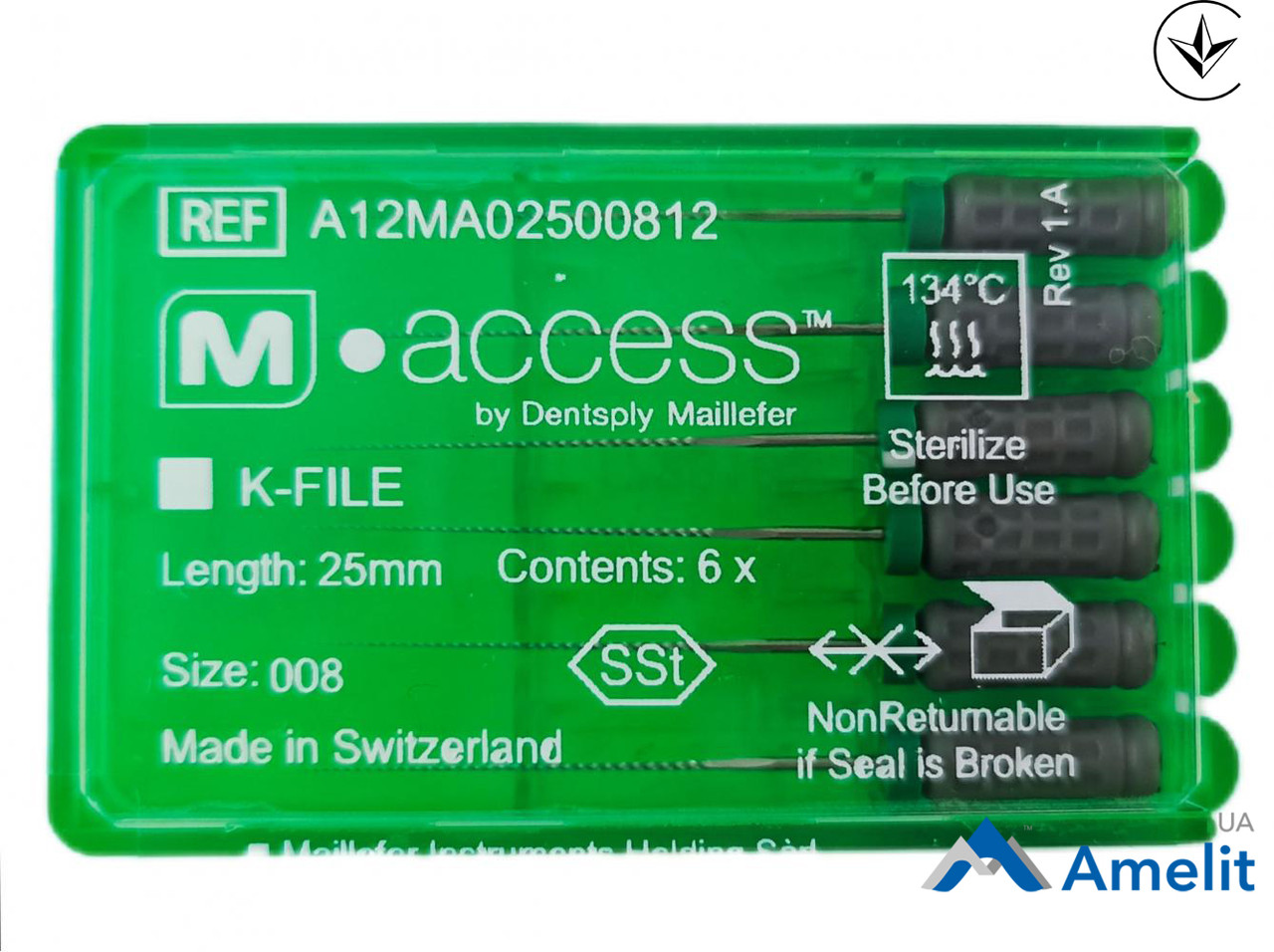 Інструмент ручний K-File M-Access №8, 31 мм (Dentsply Sirona), 6 шт./пак.
