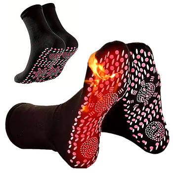 Турмалінові шкарпетки з масажною підошвою (р35-40) / Масажні шкарпетки / Зігріваючі шкарпетки