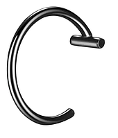 Пірсинг в губу в ніс чорна срежка без проколу обманка з шипами Чорний, Проста