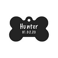 Адресник для собаки Black 38x25мм