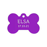 Адресник для собаки Purple 30x20мм