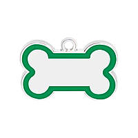 Адресник для собаки Bone 46х30мм Зелений