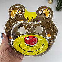 Карнавальна дитяча маска Finding Маска ведмідь для дітей дошкільного віку Дорослим не підійде 17 см х 17 см