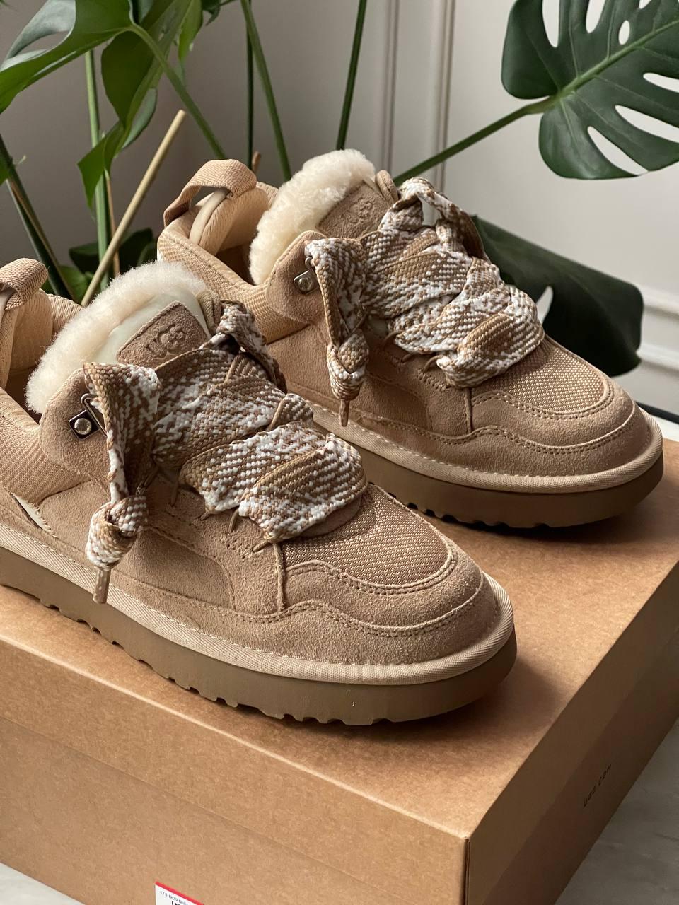 Уггі чоловічі бежеві зимові UGG Lowmell Sneaker Beige (18532), фото 1