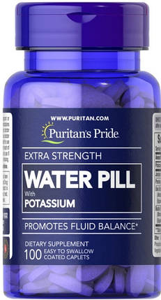 Сечогінний засіб з калієм Puritan's Pride Extra Strenght Water Pill 100 капс, фото 1