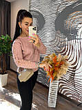 Кофта жіноча з мереживом на рукавах 42-46, фото 2