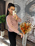 Кофта жіноча з мереживом на рукавах 42-46, фото 4