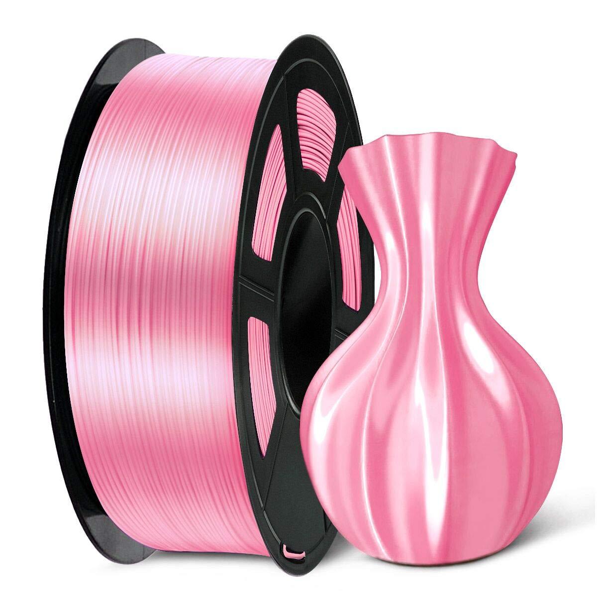 Пластик філамент SUNLU Silk PLA+ Pink, Reusable Spool, 1kg