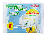 Серветка віскозна Light синя 5 шт/уп (Vivat) 36.5*30 см щільність 90 гр/м², фото 2